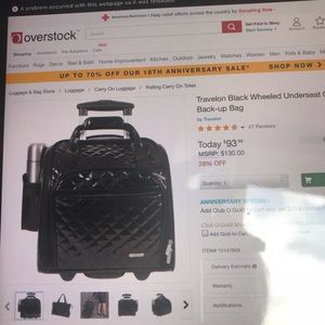 Travelon Rolling under the airplane seat bag.